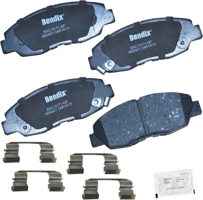 Bendix بطانات الفرامل الأمامية السيراميكية Priority1 CFC465AK1 لسيارة هوندا أكورد 2002-1998 - Image 1